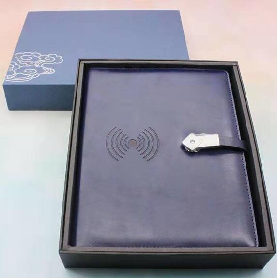 8000毫安無線充電記事筆記本充電寶移動電源筆記本商務禮品定制